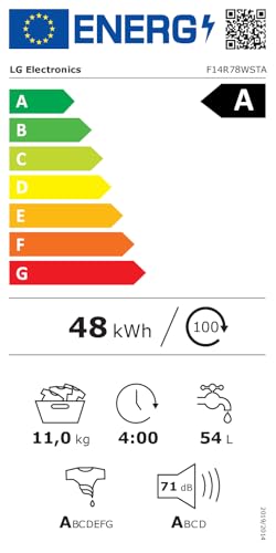 LG F14R78WSTA Lave-linge frontal 11kg 1400 trs