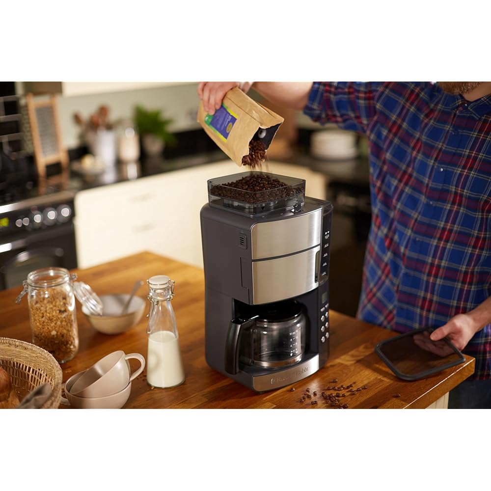 Russell Hobbs Grind&Brew Cafetière à grain programmable