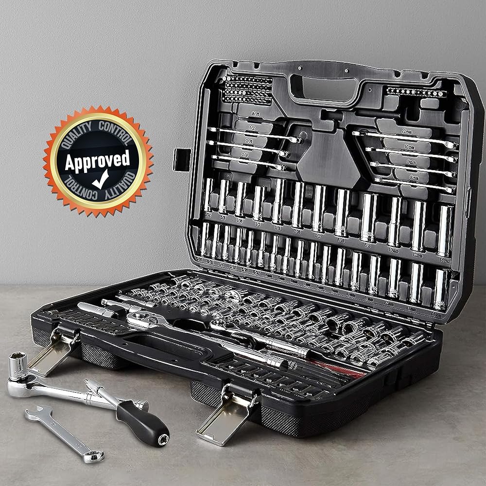 Amazon Basics Coffret à douilles, 201 pièces : Bricolage
