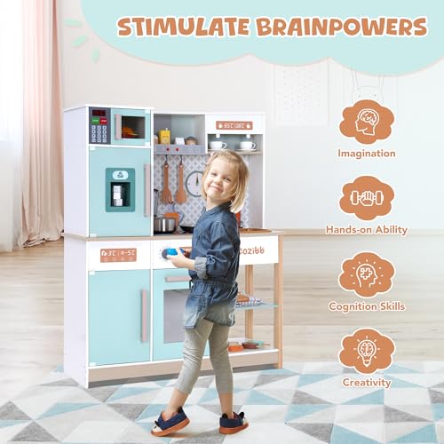 Cuisine enfant en bois CoziBB avec accessoires et sons