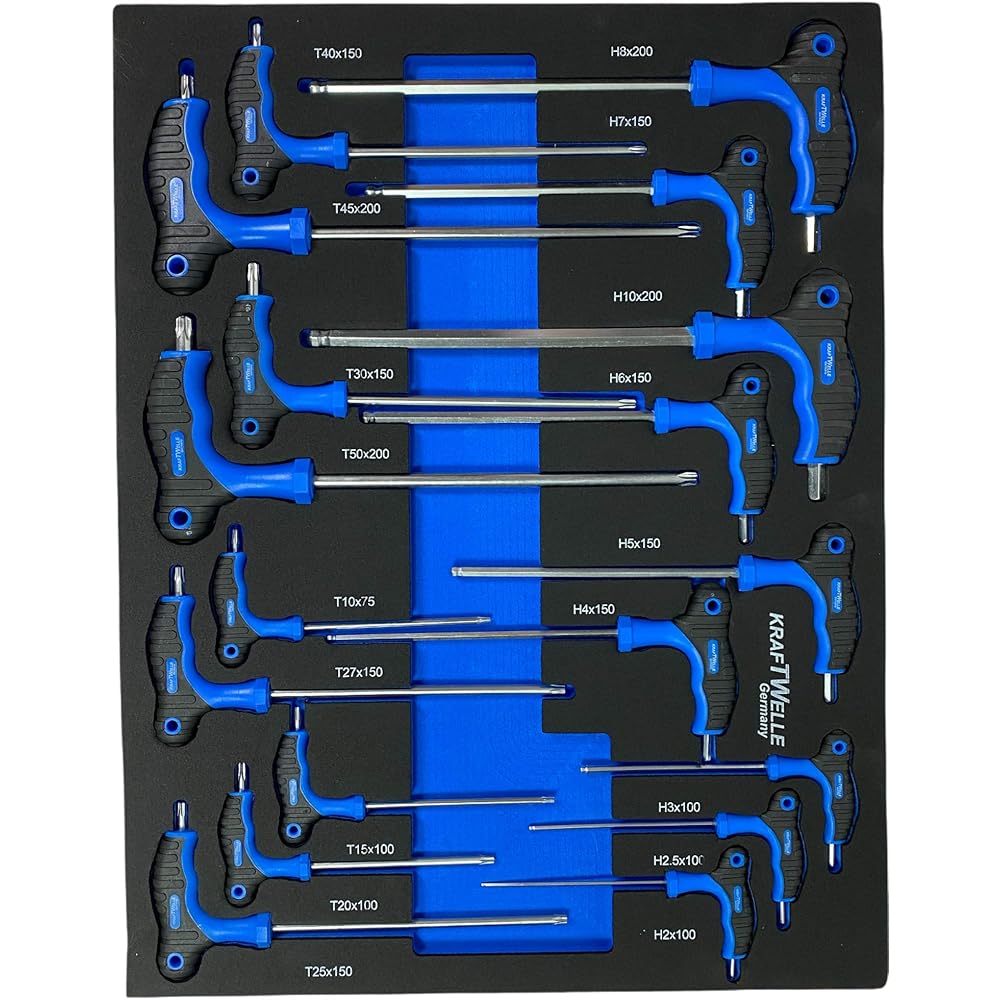 Kraftwelle Servante d'atelier modèle 2021 avec tiroir à roulement à billes, 7 tiroirs, cliquet, clé à cliquet, tournevis, pinces, kit d'outils d'atelier : Bricolage