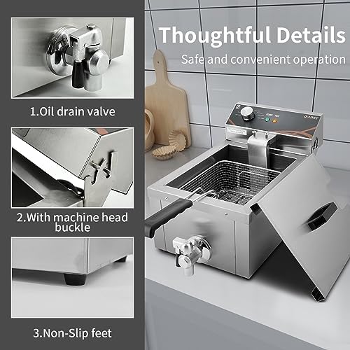 Dulnice Friteuse professionnelle inox avec robinet