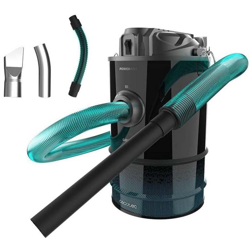 Cecotec Aspirateur à Cendres de 15 litres Conga Ash 7000 Liberty. 120W de Puissance, Grande Autonomie grâce à sa Batterie 18V, Filtre avec Maille métallique, Finitions en Acier Inoxydable : Cuisine et Maison