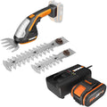WORX Set Sculpte-Haies et Taille-Herbes sans Fil 20V WG801E.9 + kit Batterie 4Ah, Chargeur Rapide, sculpteur de végétaux, Lame 200 mm, Outil 3 en 1, livré avec Set de 3 Lames et malette de Transport : Jardin