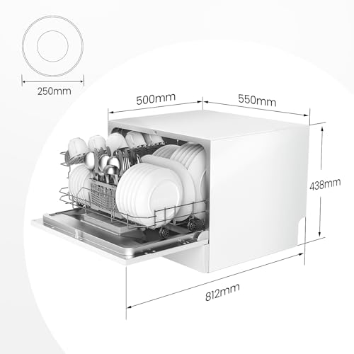 Comfee TD602E-W Lave-vaisselle compact pose libre