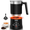 Mousseur à lait électrique 5 en 1 - Mousseur à lait automatique - 350 ml - Grande capacité - Passe au lave-vaisselle - Pour mousse de lait chaude et froide - Chocolat chaud - Latte Cappuccino - Noir : Cuisine et Maison