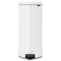 Brabantia 111785 New Icon Poubelle à Pédale Acier Inoxydable Blanc 30 x 34 x 67,5 cm 30 L : Cuisine et Maison