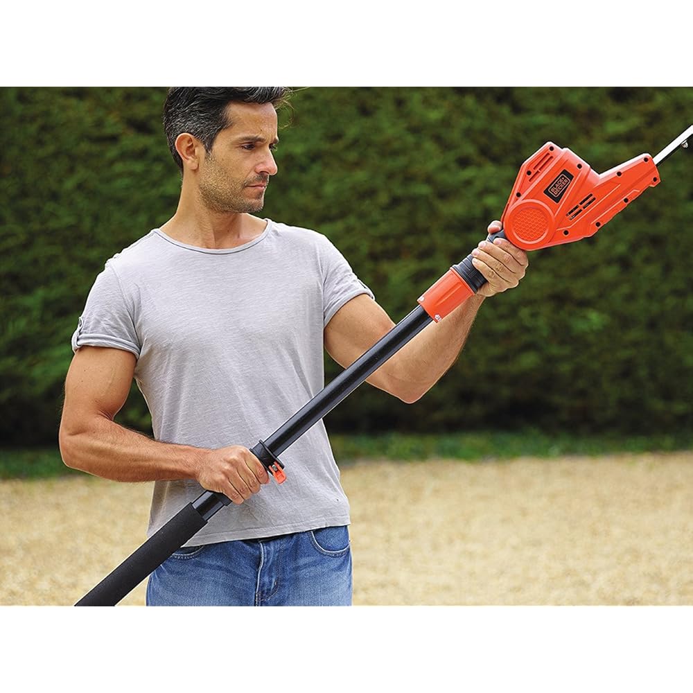 BLACK+DECKER PH5551-QS Taille-haies sur perche 550 W lame 51 cm manche télescopique tête pivotante
