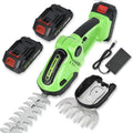Taille Haie Electrique,Taille Haie sur Batterie 2 en 1 Batterie Taille Haies avec Batterie et Chargeur, 2 pcs 1500 mAh Taille-haie Tondeuse à Gazon, Sécateur Electrique sans Fil : Jardin