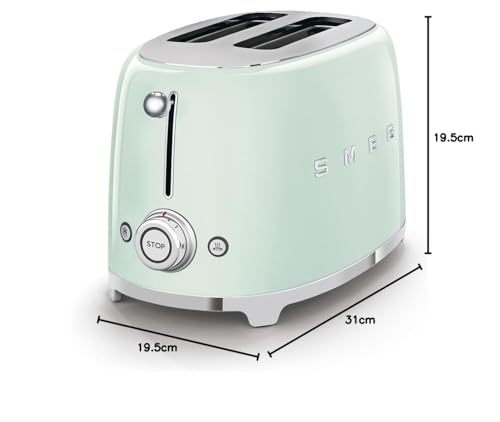 Smeg TSF01PGEU Grille-pain 2 tranches vert