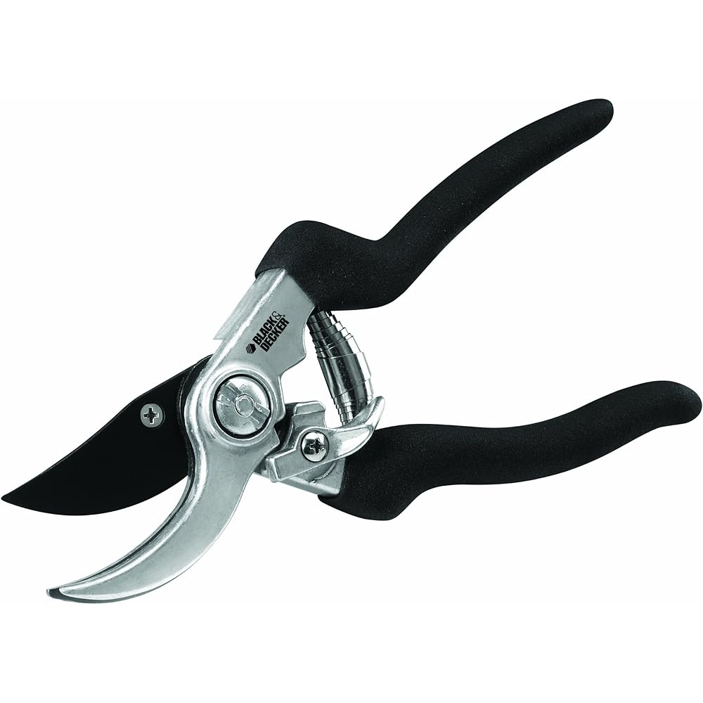 Black & Decker GSL700 Kit de Cisaille à gazon avec batterie/paire de gants/sécateur : Jardin