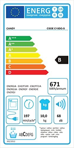 Candy Sèche-linge condensation 10kg, CSOEC10DGS