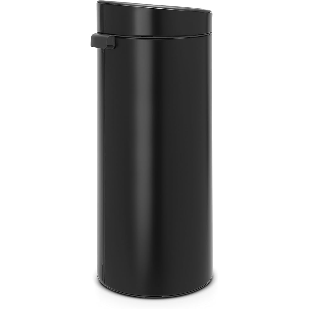 Brabantia - Poubelle Touch Bin unie 30 litres - Noir mat - 115301 : Cuisine et Maison