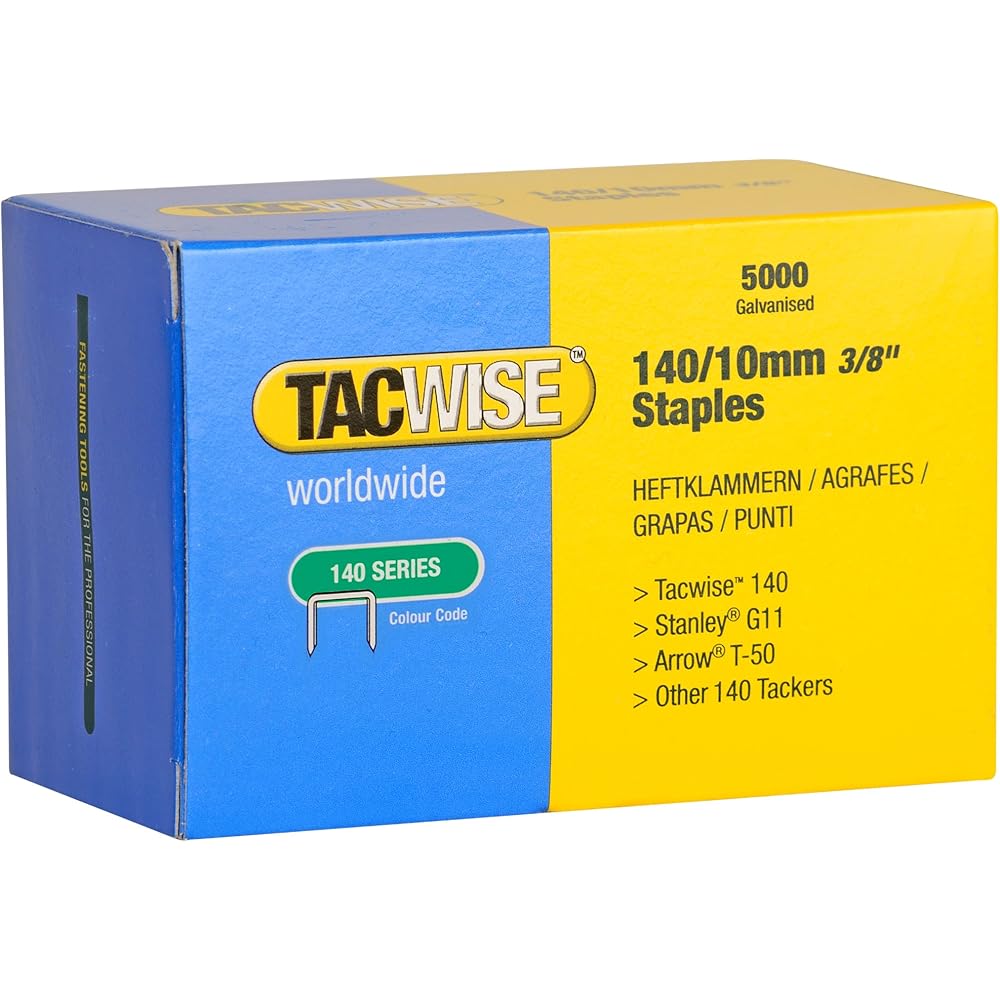 Tacwise 1185 A11 Marteau Agrafeur avec 75.000 Agrafes 140/10mm, Utilise les Agrafes de Type 140/6 - 10mm : Bricolage