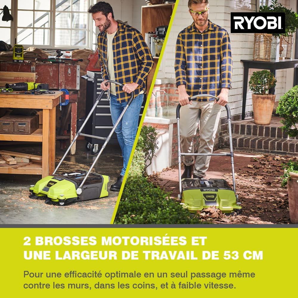 RYOBI Balayeuse motorisée 18V 53cm