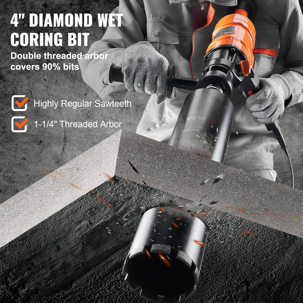 VEVOR Carotteuse à diamant 1500W Ø102mm