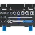 GEDORE Composition de douilles, 15 pièces, 1/2 pouce, Outil, Douilles, Cliquet, Embouts, Pour voiture, 19 DMU 20, bleu : Bricolage