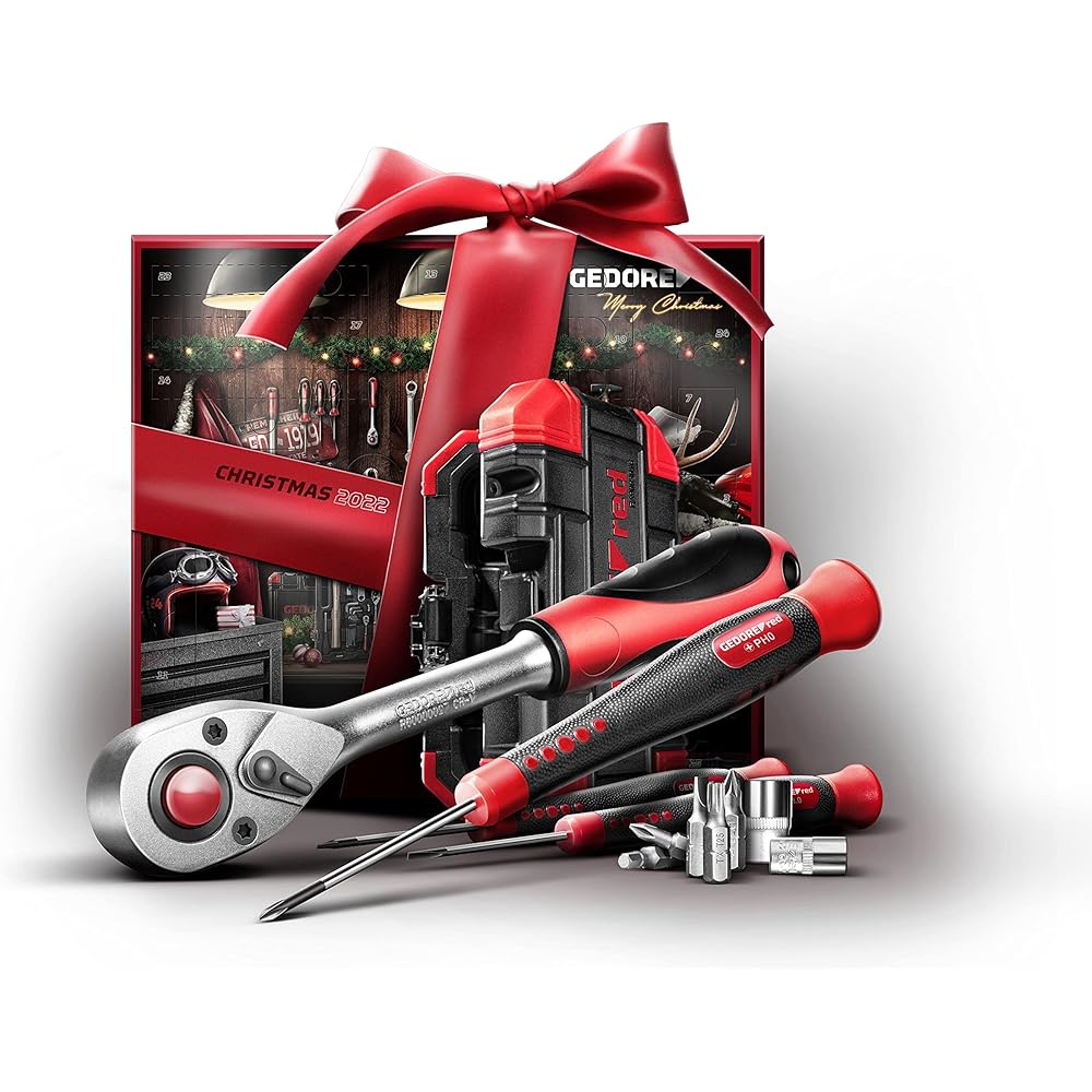 GEDORE 3304900 R49002042 Calendrier de l'Avent 2022 42 - Calendrier de l'Avent pour homme, cadeau pour homme, calendrier de l'Avent 2022 : Bricolage