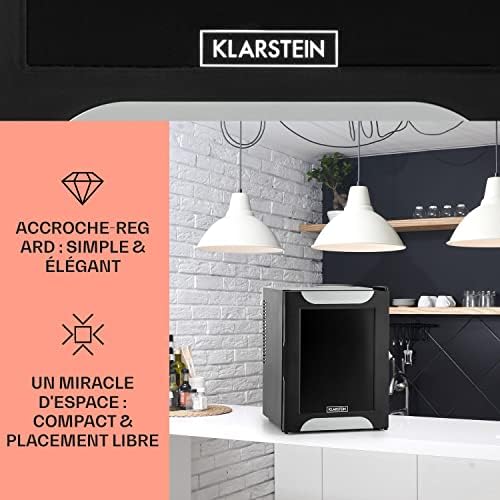 Klarstein Mini frigo de chambre 30L silencieux, réglable 5-15°C