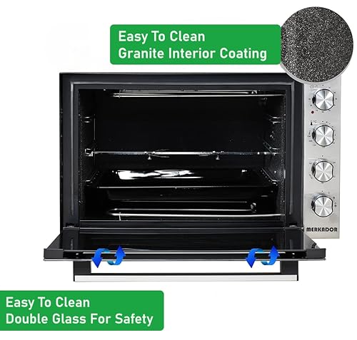 Merkador Four autonome XXL 70L, 2000W avec rôtisserie