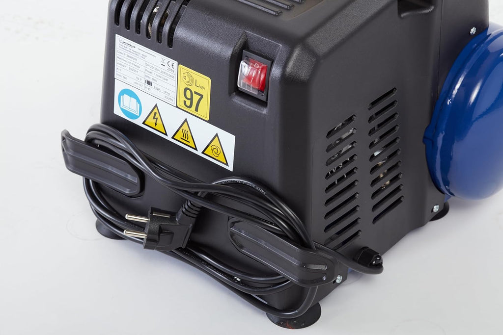 Michelin MBL6 Compresseur d'air portable sans huile cuve 6 L avec manomètre et kit d'accessoires