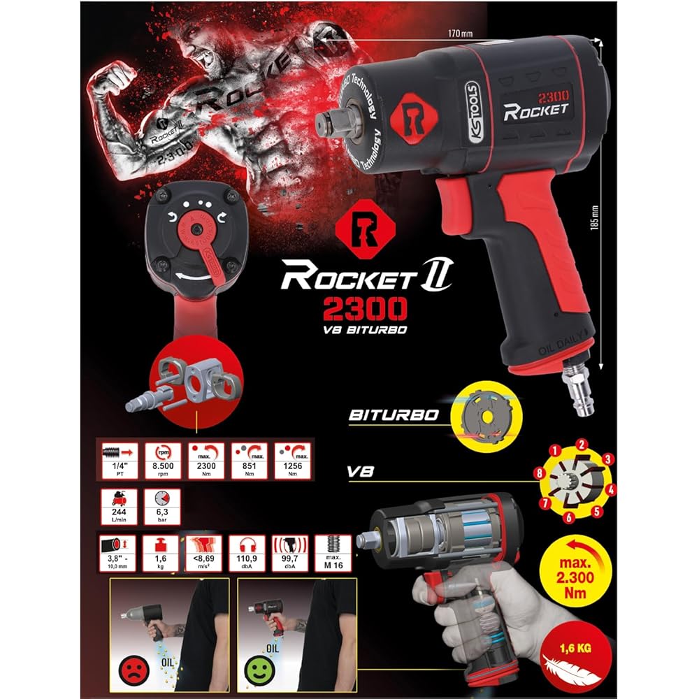 KS Tools Rocket II 512.0002 Visseuse pneumatique 1/2"