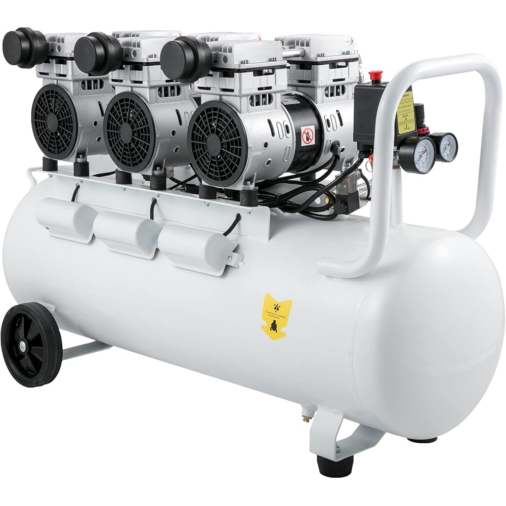 VEVOR Compresseur d'air sans huile 100 L 2,2 kW silencieux avec électrovanne