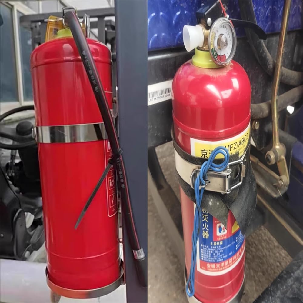 Support pour petit réservoir d'oxygène et chariot de transport - Compatible avec les bouteilles de 2 L, 2,8 L et 3,2 L - Support de rangement pour extincteur d'atelier/d'usine (diamètre 14 c : Commerce, Industrie et Science