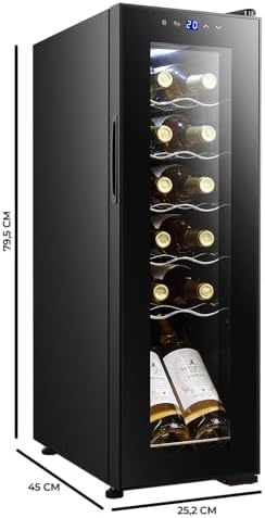 Cecotec Cave à vin Bolero GrandSommelier 2050 Inox 20 bouteilles