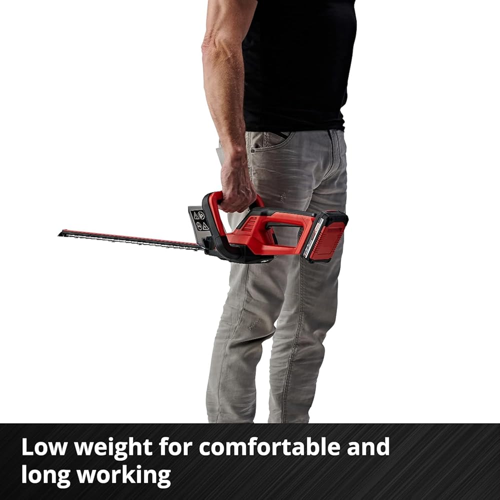 Einhell Taille-haies sans fil GC-CH 18/40 Li Solo Power X-Change (18 V, longueur de coupe 40 cm , écartement des dents 13 mm) Livré sans batterie ni chargeur : Jardin
