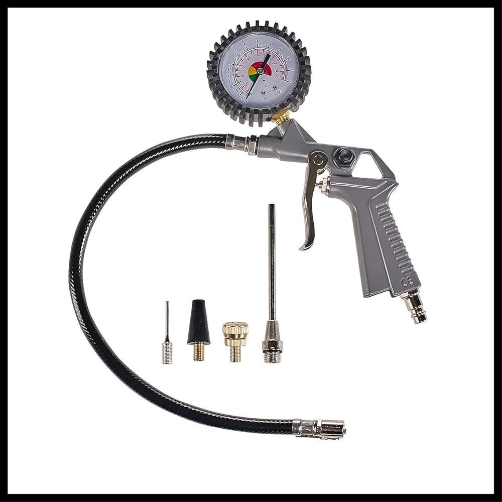 Einhell Compresseur TC-AC 190 OF Set (1 100 W, 8 bar max, puissance d’aspiration 190 L/min, régime moteur 15 000 tr/min) avec kit de 3 adaptateurs : Bricolage