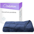 Dailydream Couverture thérapeutique lestée en polaire moelleuse, 4,5 kg, pour adulte, 135 x 200 cm, bleue : Cuisine et Maison