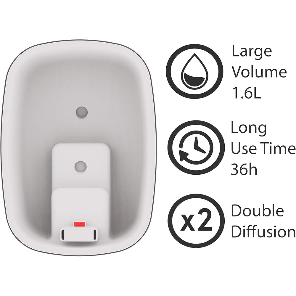Alps Technologies | Alps H2O - Humidificateur d'air ultrasonique | Diffuseur d'huiles essentielles | Haute capacité 1.6L | Belle Finition | Lumière d'ambiance 14 Couleurs | Marque Française : Hygiène et Santé