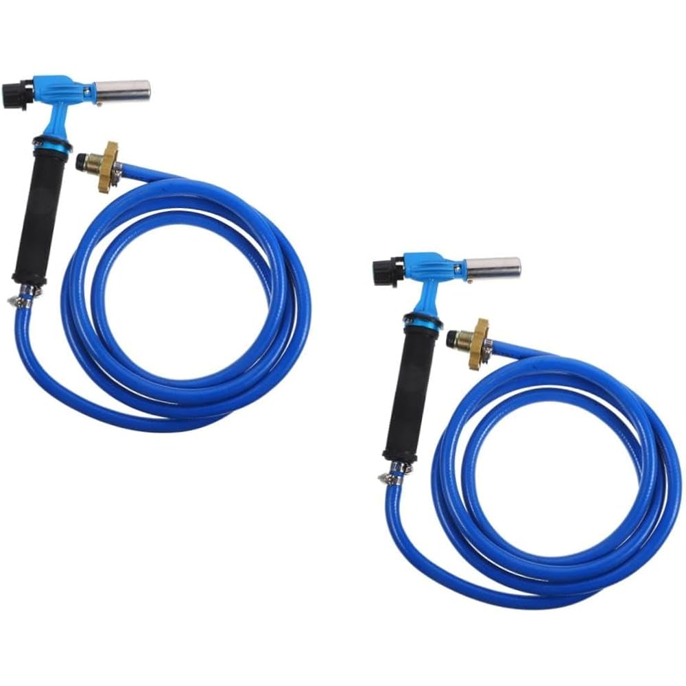 DOITOOL 2 Pièces chalumeau portable chauffage effaceur chaufage soudeuse soudure torche de soudage pratique torche de soudage haute température torche de soudage domestique cuivre Blue : Bricolage