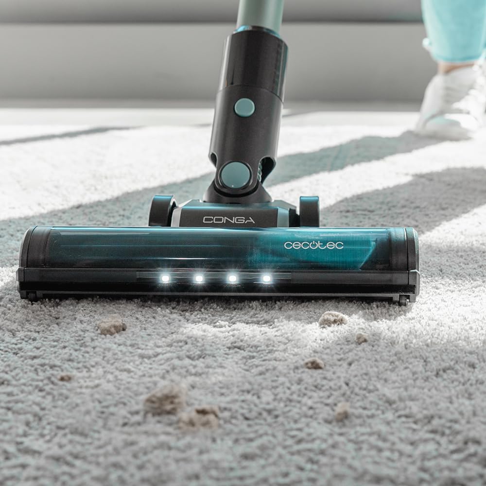 Cecotec Aspirateur Vertical Conga Rockstar 1500 Ray Pure. 215 W, 12 kPa, Batterie Immortal 25,2 V, Autonomie 45 Minutes, 3 en 1, Brosse Mixte, 2 programmes, Cyclone Parallèle, Réservoir 500 ML : Cuisine et Maison