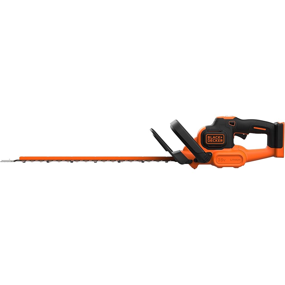 BLACK+DECKER - Taille-Haies sans fil - batterie lithium 36 V - léger et compact - 55 cm - embout lame de scie - livré sans Batterie - BCHTS36B-XJ : Jardin