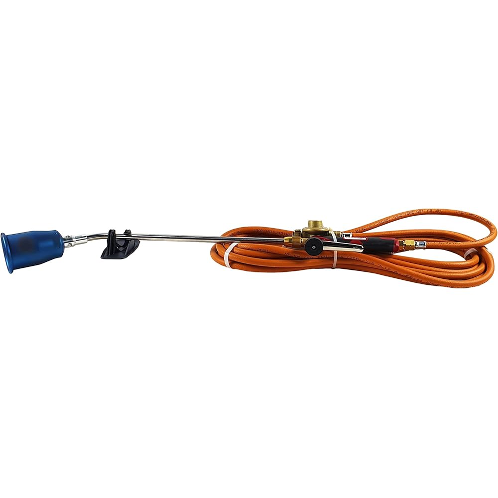 Express 6120 6120 Pack Titane Composé d'1 Brûleur 100T + 1 Col L400 + 1 Manche 650 Sortie 3/8e Gauche + 10 m de Tuyau 963/10 + 1 Détendeur 4 Bars Réf. 684 : Jardin