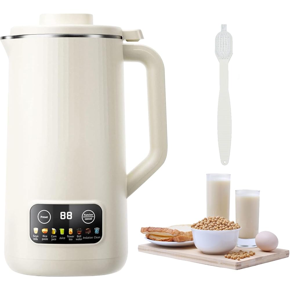 Machine à Lait de Soja Multifonction,Machine à Lait de Noix - Presse à Lait D'Amande Automatique Multifonctionnelle de 20 Onces,Avec Démarrage Différé|Maintien Achaud|Autonettoyage|Filtration Gratuite : Cuisine et Maison