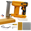 18GA Pistolet à clouer sans fil pour Dewalt 20 V batterie, agrafeuse électrique 2 en 1 avec 1000 clous et 500 agrafes pour menuiserie en bois : Bricolage