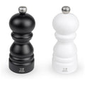 PEUGEOT - Duo Paris - Moulin à Poivre + Moulin à Sel 12 cm - Réglage Classique - Bois Revalorisé Labellisé PEFC - Fabrication Française - Coloris Noir & Blanc : Cuisine et Maison