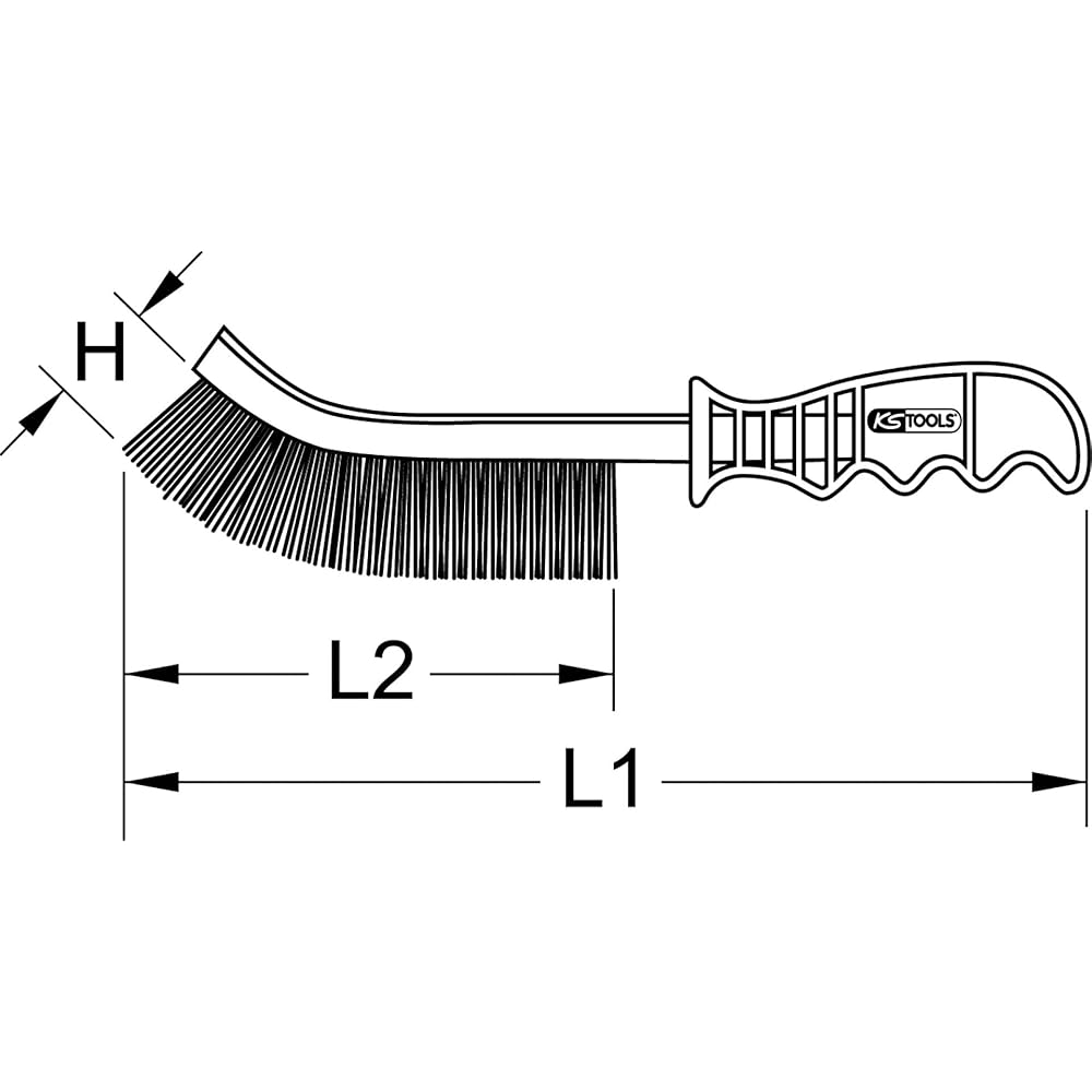 KS TOOLS 917.0779 - Caisse à Outils Complète en Coffret Douille et Accessoires en 1/4", 3/8" et 1/2" & Automobile Et Poids Lourds - Brosse Métallique Pour Frein à Tambour Brins Inox : Bricolage