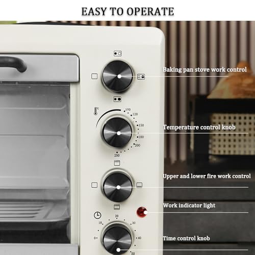 Mini four électrique 56L avec double plaque chauffante 2000W