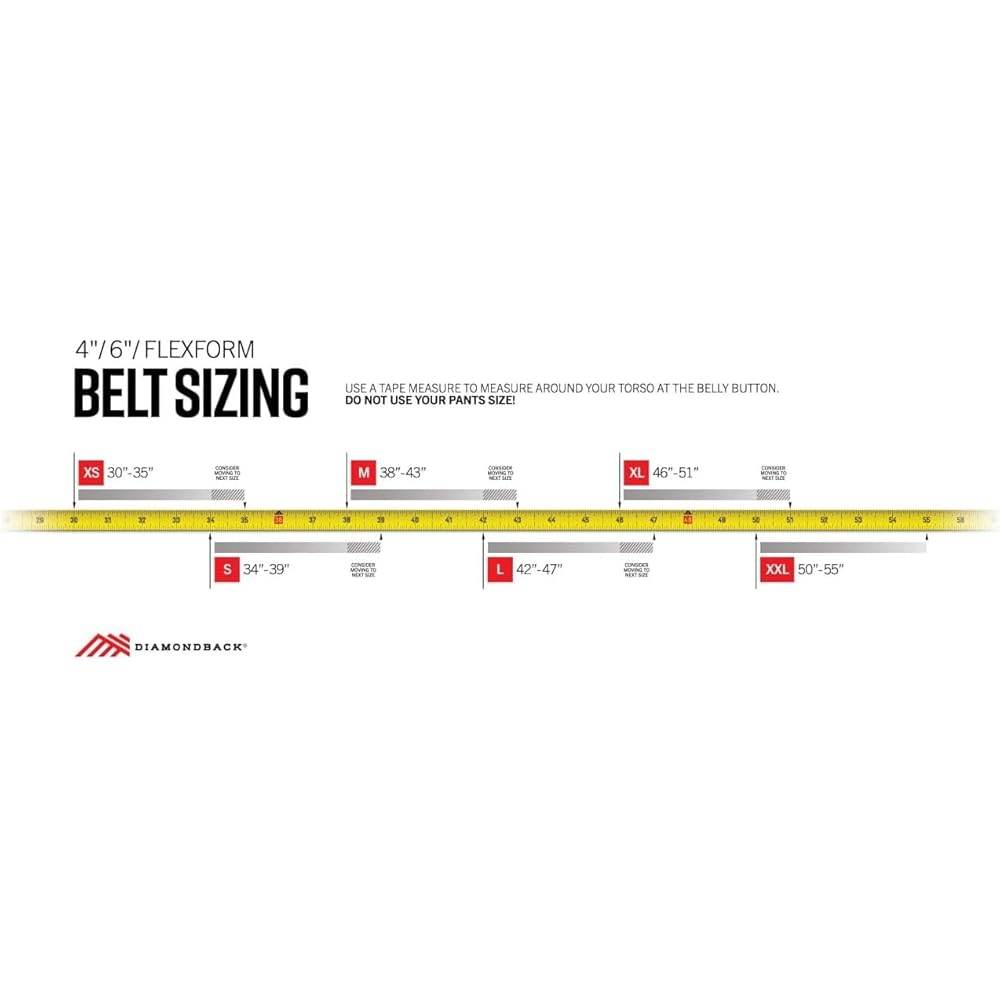 The Diamondback Ceinture à outils rembourrée de 15,2 cm pour homme et femme – Ceinture à outils idéale pour charpentier, charpentier, ferronnier, ceinture de travail rembourrée polyvalente pour : Mode