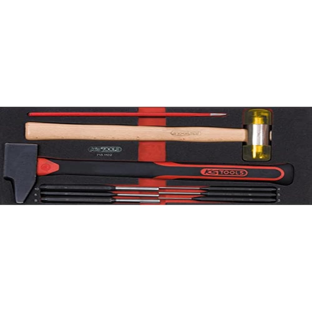 KS Tools - 713.1102 - Module d'outils de frappe - 9 pièces - Pour servantes et établis : Bricolage