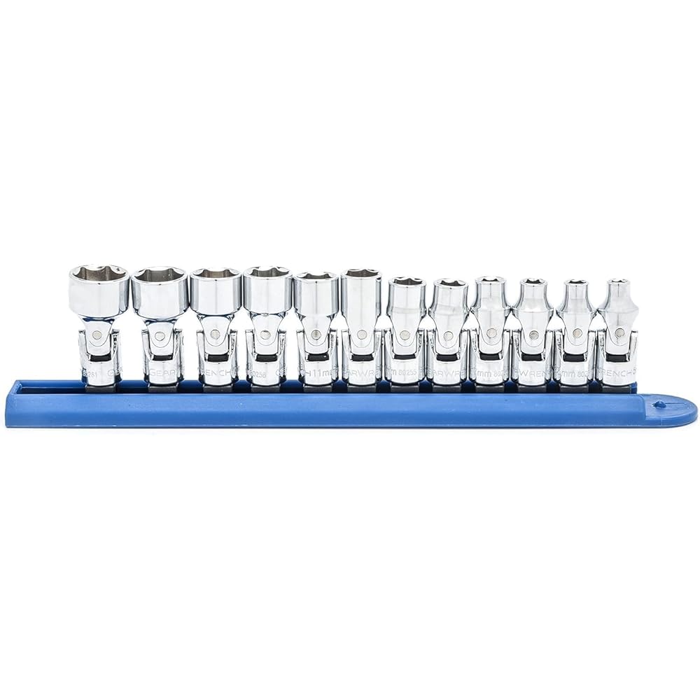GEARWRENCH Lot de 12 douilles flexibles 6 pt, entraînement 1/4", métriques - 80311 : Bricolage