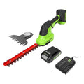 Cisaille sculpte-haies & taille-herbe de 120mm à batterie 2Ah 2en1 Greenworks G24SHTK2 (Li-Ion 24V 2400 coups/min épaisseur 8mm taille-haie de 20cm avec chargeur : Jardin