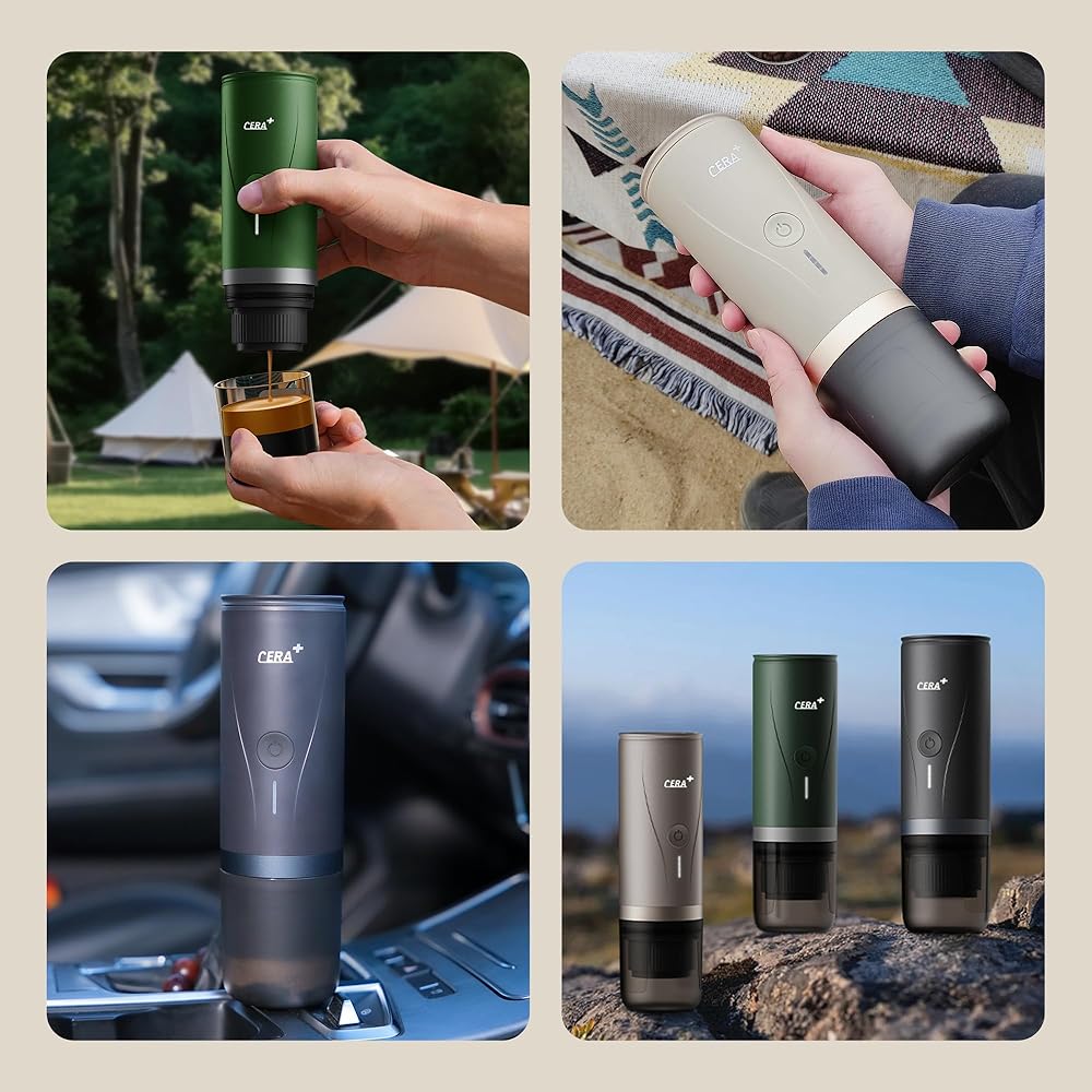 CERA+ Cafetière expresso portable avec batterie