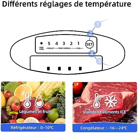CHiQ Réfrigérateur congélateur combiné 356L, inox