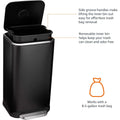 Amazon Basics Poubelle rectangulaire à fermeture douce - 32 l, noir : Cuisine et Maison