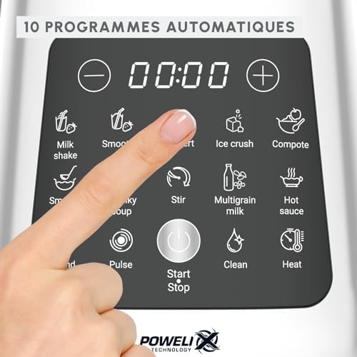 Moulinex Blender chauffant haute performance 1400W, 10 programmes